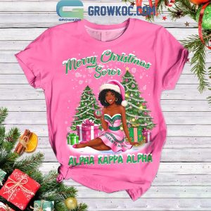 Alpha Kappa Alpha Merry Christmas Soror 2024 Fleece Pajamas Set