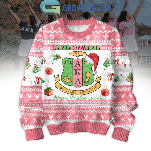 Alpha Kappa Alpha Merry Christmas Soror 2024 Ugly Sweater