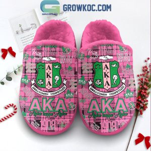 Alpha Kappa Alpha This Is A Serious Matter Fleece House Slippers