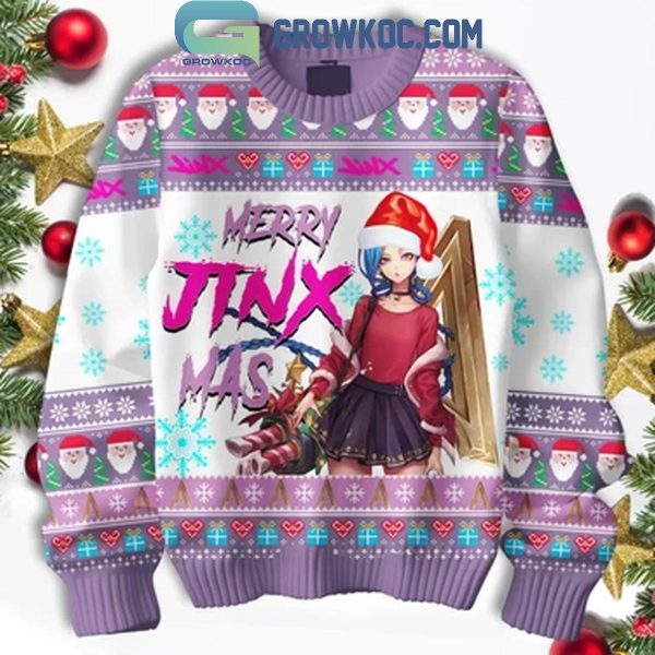 Arcane League Of Legends Merry Jinxmas Christmas 2024 Ugly Sweater