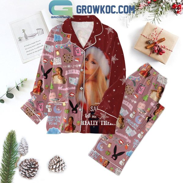 Ariana Grande Santa Tell me If You’re Really There Merry Christmas Polyester Pajamas Set