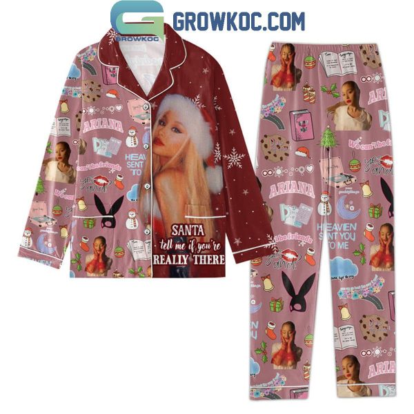 Ariana Grande Santa Tell me If You’re Really There Merry Christmas Polyester Pajamas Set