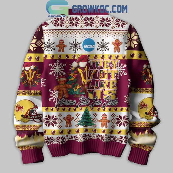 Arizona State Sun Devils They Not Like Us Christmas Ugly Sweater