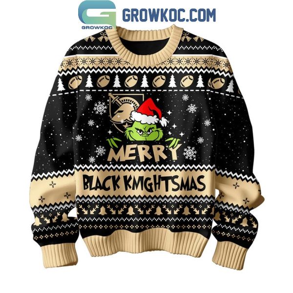 Army Black Knights Grinch Christmas Merry Black Knightmas Ugly Sweater