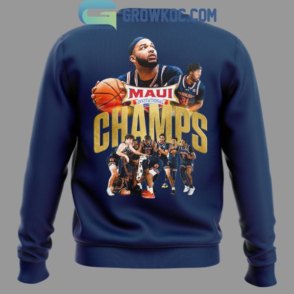 Auburn Tigers 2024 Champions Men’s Basketball Maui Invitation Hoodie T-Shirt