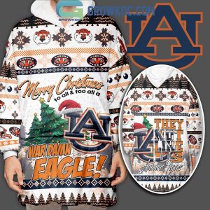 Auburn Tigers War Dawn Eagle They Not Like Us Christmas Oodie Hoodie Blanket