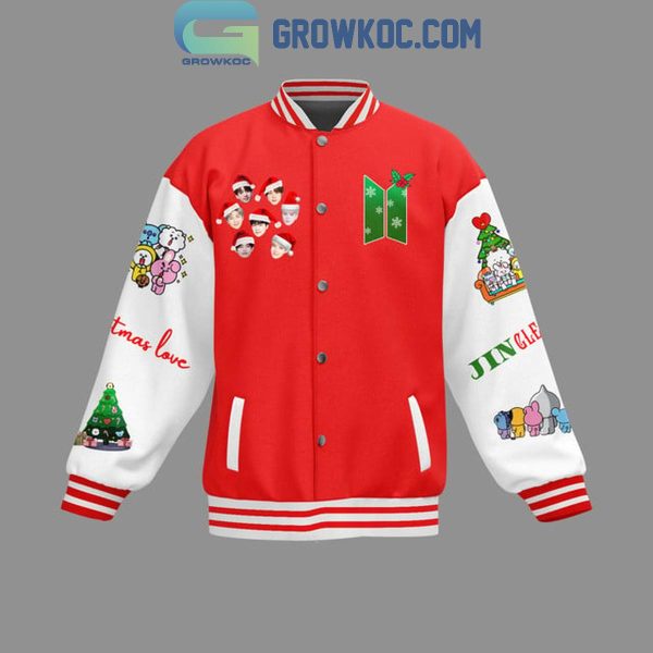 BTS Jingle Bell Merry Christmas Army 2024 Baseball Jacket