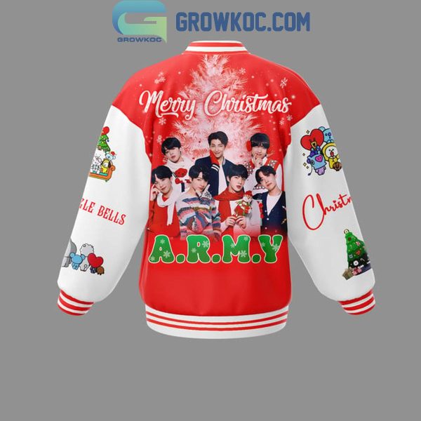 BTS Jingle Bell Merry Christmas Army 2024 Baseball Jacket