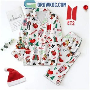 BTS Jungkook V Jimin Suga J-Hope RM Jin Christmas Polyester Pajamas Set