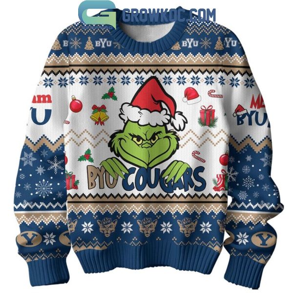 BYU Cougars Christmas They Not Like Us The Grinch Ugly Sweater