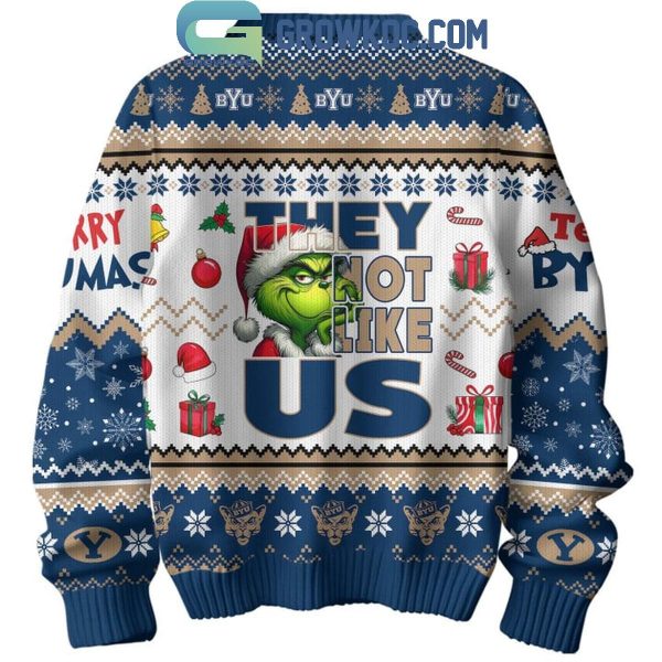 BYU Cougars Christmas They Not Like Us The Grinch Ugly Sweater