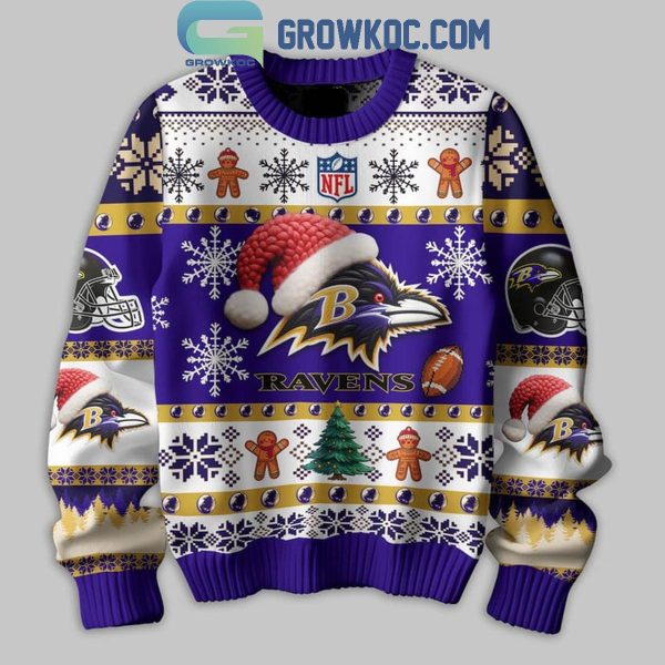 Baltimore Ravens They Not Like Us Christmas Happy Holidays Ugly Sweater