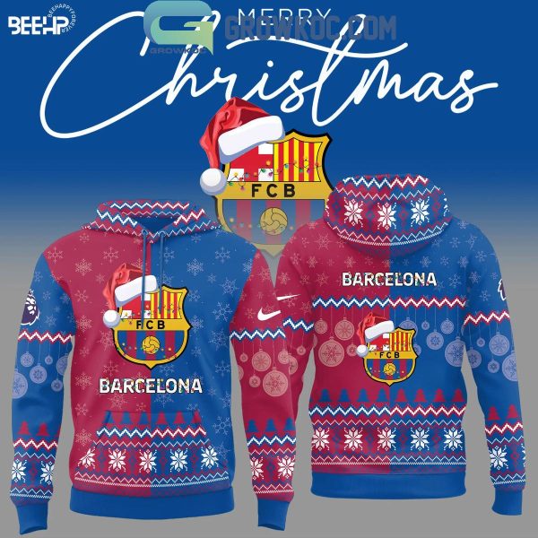 Barcelona Christmas 2024 Barca Happy Holidays Hoodie T-Shirt