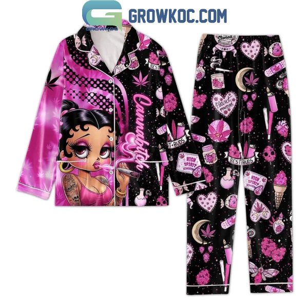 Betty Boop High Spirit For Cannabitch Polyester Pajamas Set