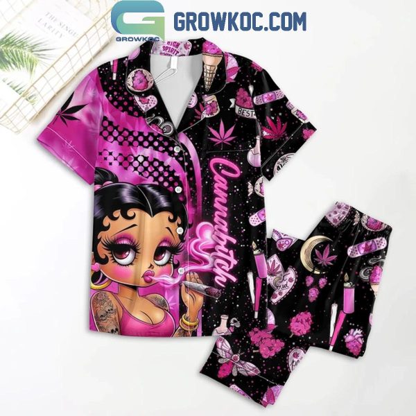 Betty Boop High Spirit For Cannabitch Polyester Pajamas Set