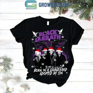 Black Sabbath Born In A Graveyard Adopted By Sin Christmas 2024 Fleece Pajamas Set