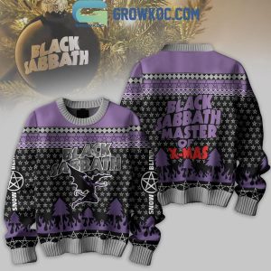 Black Sabbath Merry Christmas 2024 Snow Blind Ugly Sweater