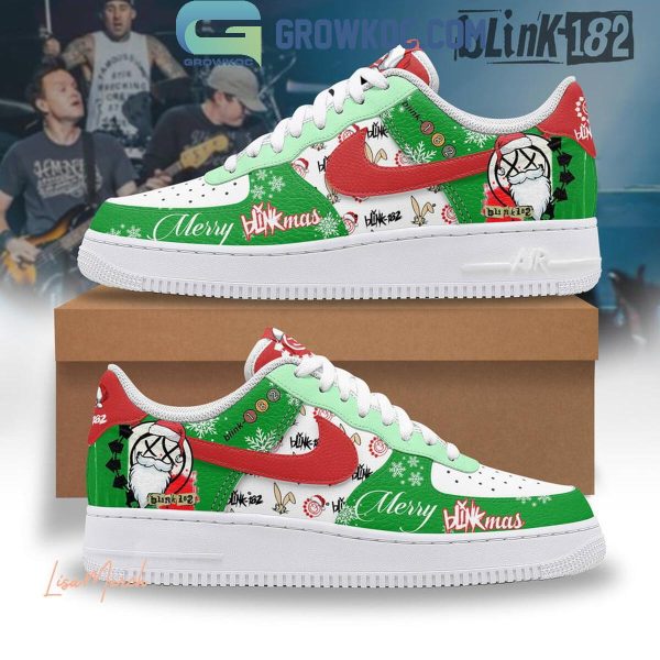 Blink-182 Merry Christmas Merry Blinkmas 2024 Air Force 1 Shoes