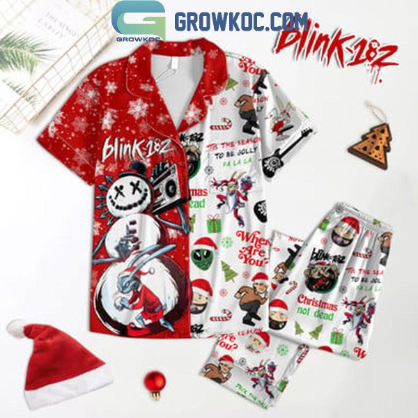 Blink-182 Where Are You 2024 Christmas Polyester Pajamas Set