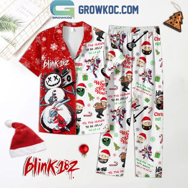 Blink-182 Where Are You 2024 Christmas Polyester Pajamas Set