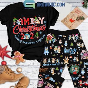 Bluey Family Christmas Making Memories Together Fleece Pajamas Set