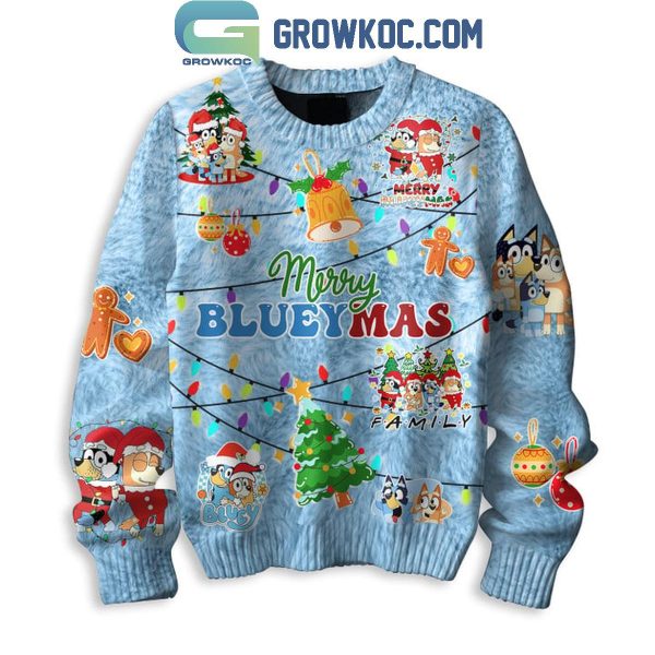 Bluey Merry Blueymas 2024 Fan Christmas Ugly Sweater