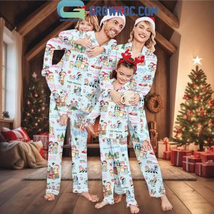 Bluey The Heelers 2024 Christmas Family Version Polyester Pajamas Set