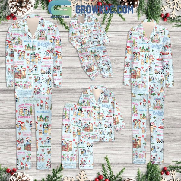 Bluey The Heelers 2024 Christmas Family Version Polyester Pajamas Set