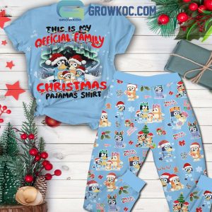 Bluey This Is Official Family Christmas Fleece Pajamas Set