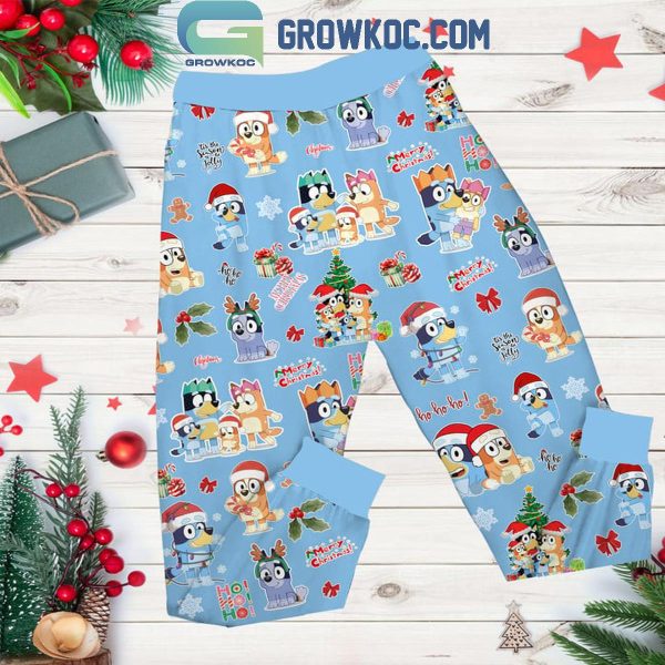 Bluey This Is Official Family Christmas Fleece Pajamas Set