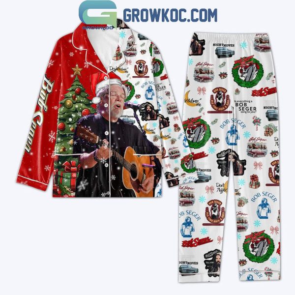 Bob Seger Merry Christmas And Happy New Year 2025 Polyester Pajamas Set