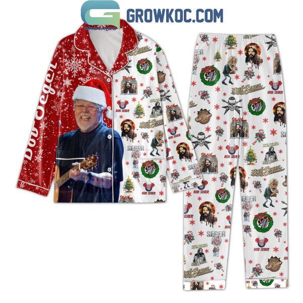 Bob Seger Rock And Roll Never Forget Christmas Polyester Pajamas Set