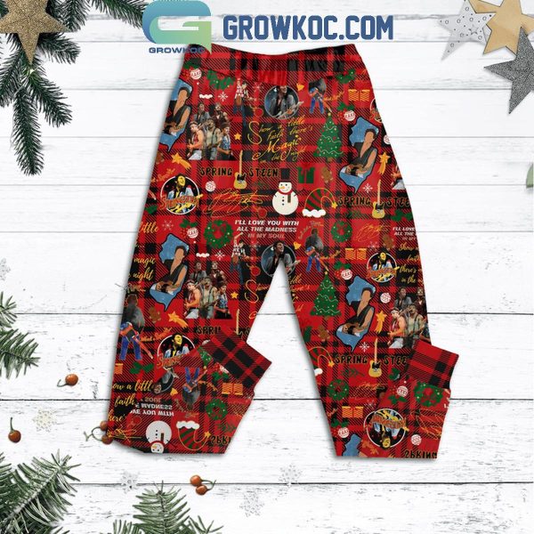 Bruce Springsteen And E Street Band Rockin’ Christmas Fleece Pajamas Set