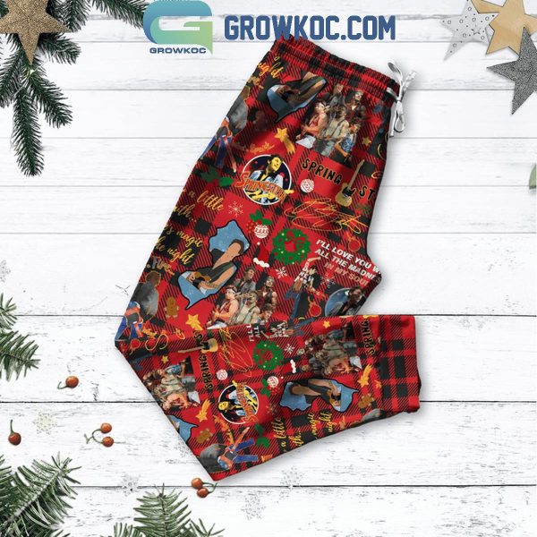 Bruce Springsteen And E Street Band Rockin’ Christmas Fleece Pajamas Set