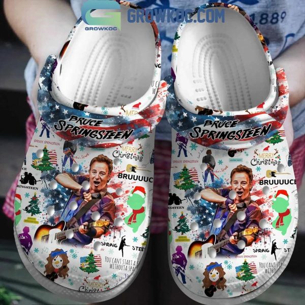 Bruce Springsteen Merry Christmas And Happy New Year 2025 Crocs Clogs