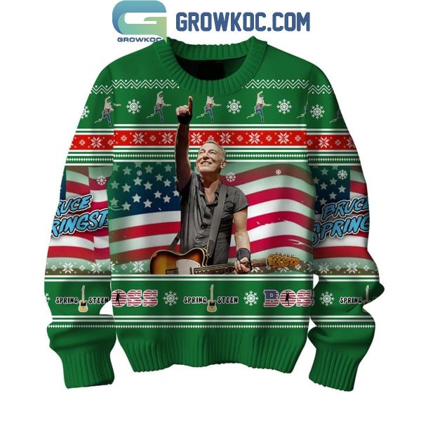 Bruce Springsteen Sing For The United States 2024 Christmas Ugly Sweater