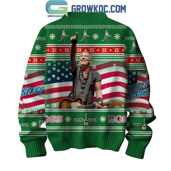 Bruce Springsteen Sing For The United States 2024 Christmas Ugly Sweater