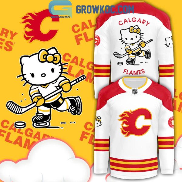 Calgary Flames Hello Kitty 50th Anniversary Hockey Jersey