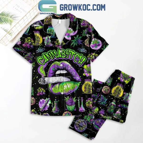 Cannabitch Magical Galaxy Polyester Pajamas Set