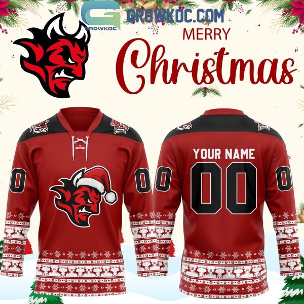 Cardiff Devils 2024 Merry Christmas Personalized Hockey Jersey