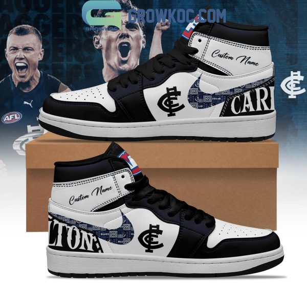 Carlton Blues Football Club AFL Personalized 2024 Air Jordan 1 Shoes