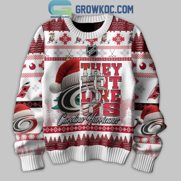 Carolina Hurricanes They Not Like Us Take Warning Merry Christmas Ugly Sweater