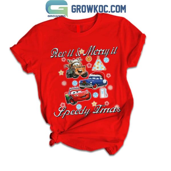 Cars Rev It And Merry It Speedy Christmas Fleece Pajamas Set