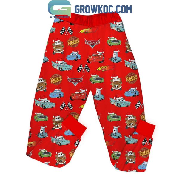 Cars Rev It And Merry It Speedy Christmas Fleece Pajamas Set