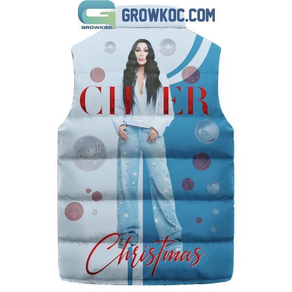 Cher Christmas 2024 Celebrating Sleeveless Puffer Jacket