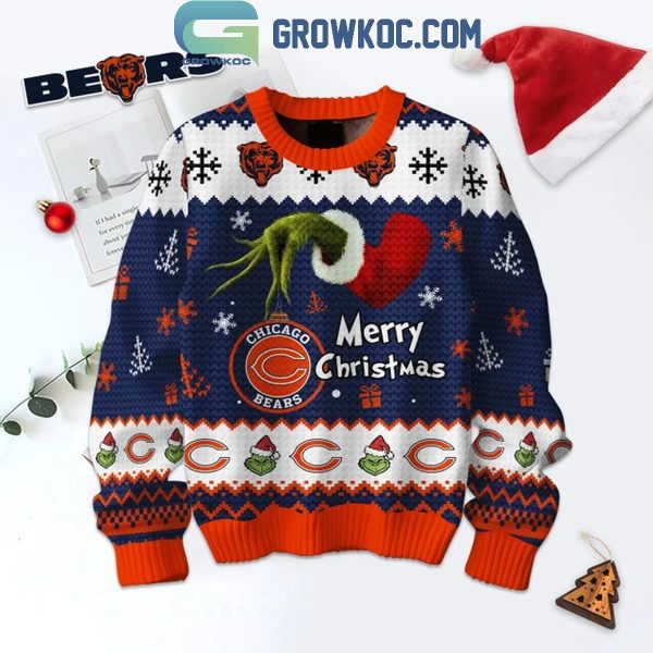 Chicago Bears 2024 Football Fan Merry Christmas Ugly Sweater