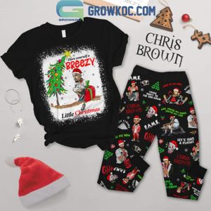 Chris Brown Have Yourself A Breezy Little Christmas Fleece Pajamas Set