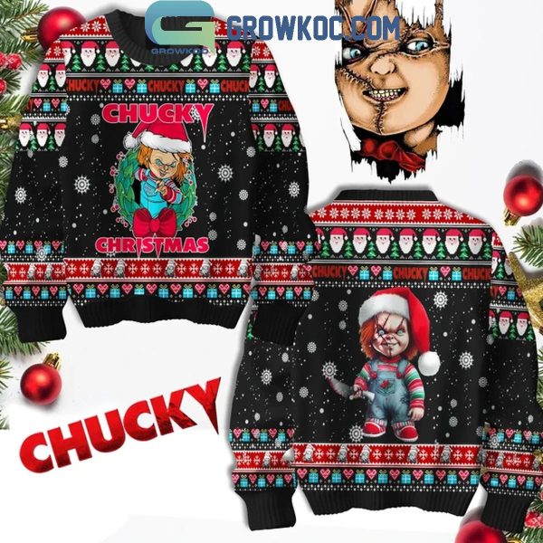 Chucky Christmas Having Fun With You Ugly Sweater