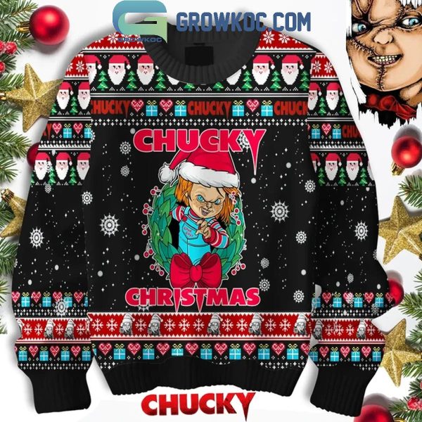 Chucky Christmas Having Fun With You Ugly Sweater