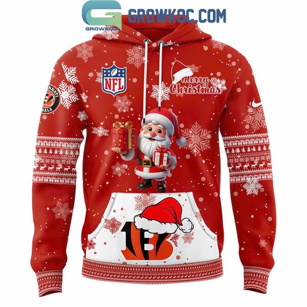 Cincinnati Bengals 2024 Christmas Santa Claus For Bengals Hoodie T-Shirt